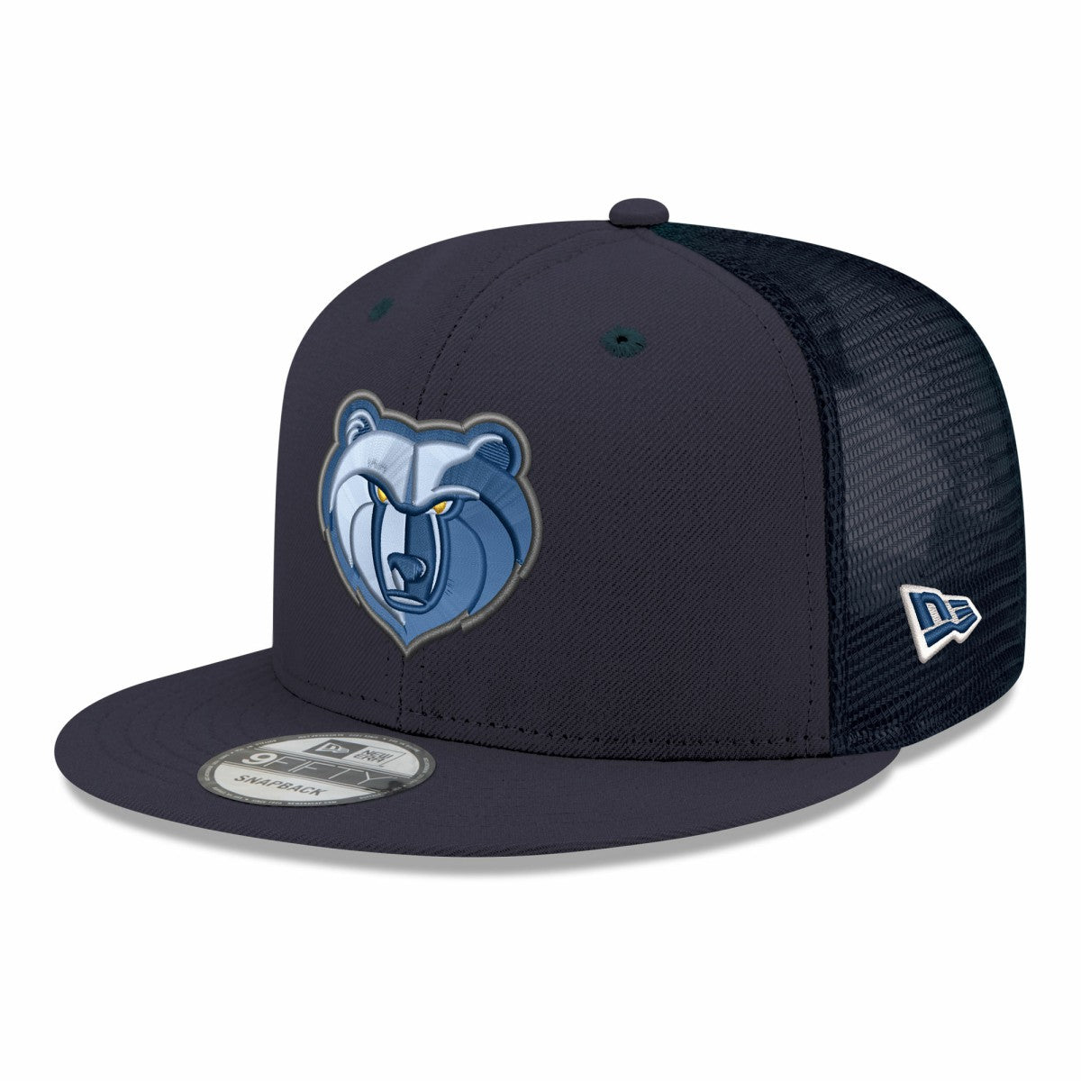 Memphis Grizzlies Core Logo Meshback 9FIFTY Snapback Hat Navy - NBA