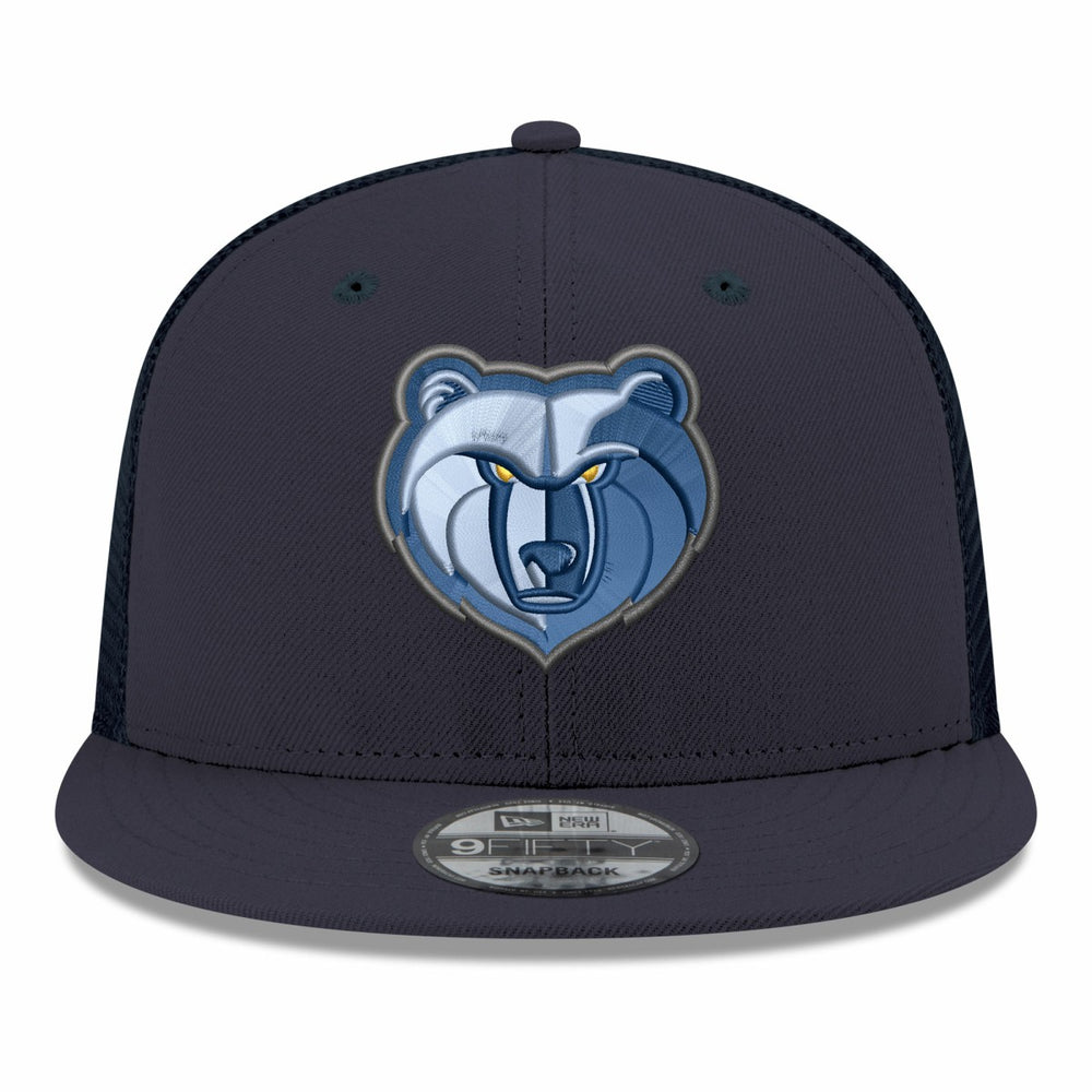 Memphis Grizzlies Core Logo Meshback 9FIFTY Snapback Hat Navy - NBA