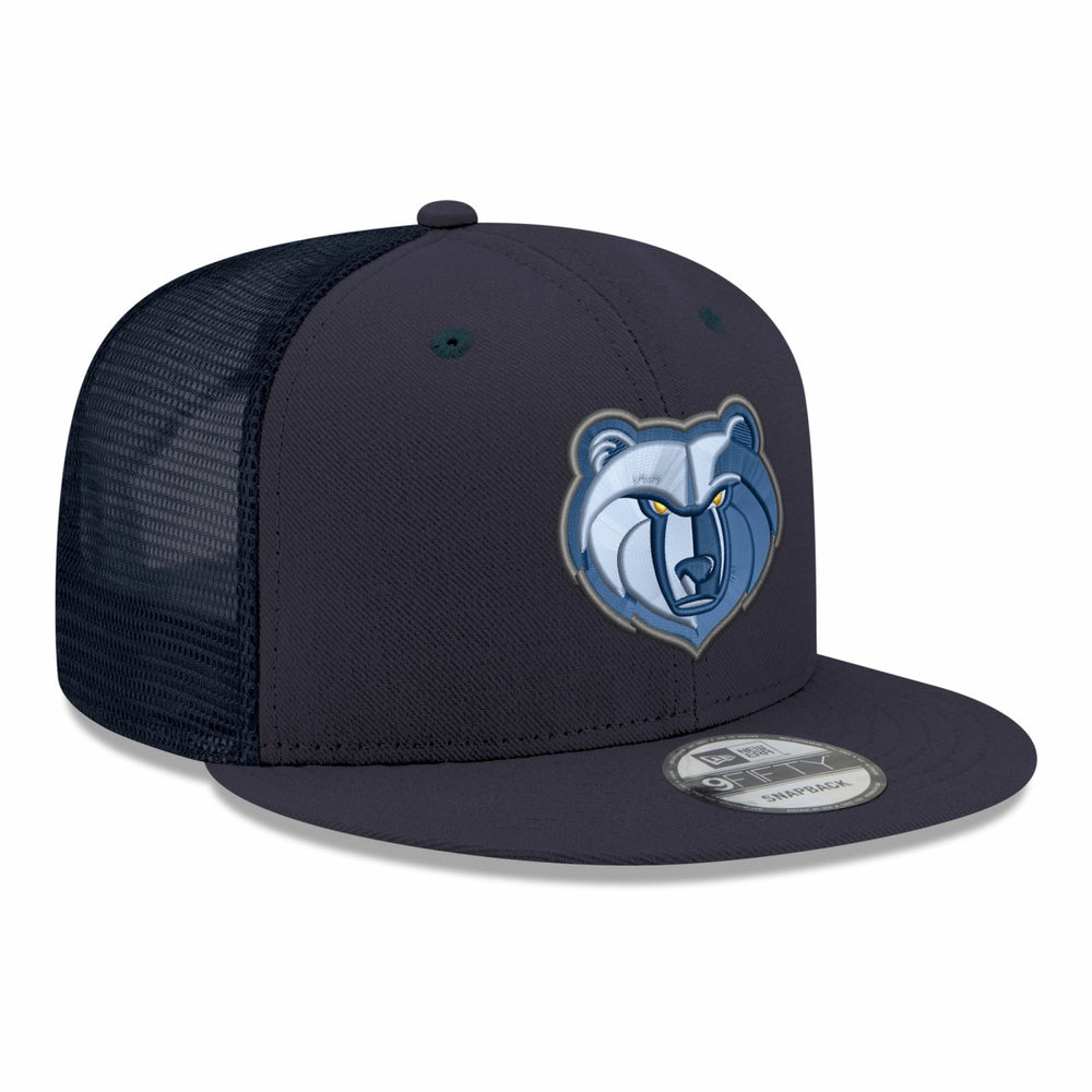 Memphis Grizzlies Core Logo Meshback 9FIFTY Snapback Hat Navy - NBA