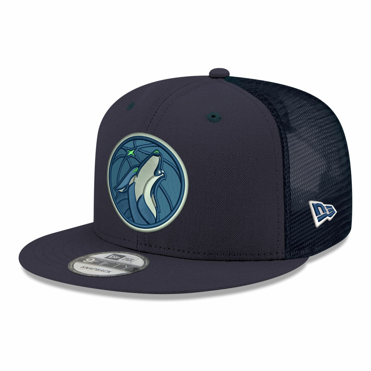 Minnesota Timberwolves Core Logo Meshback 9FIFTY Snapback Hat Navy - NBA