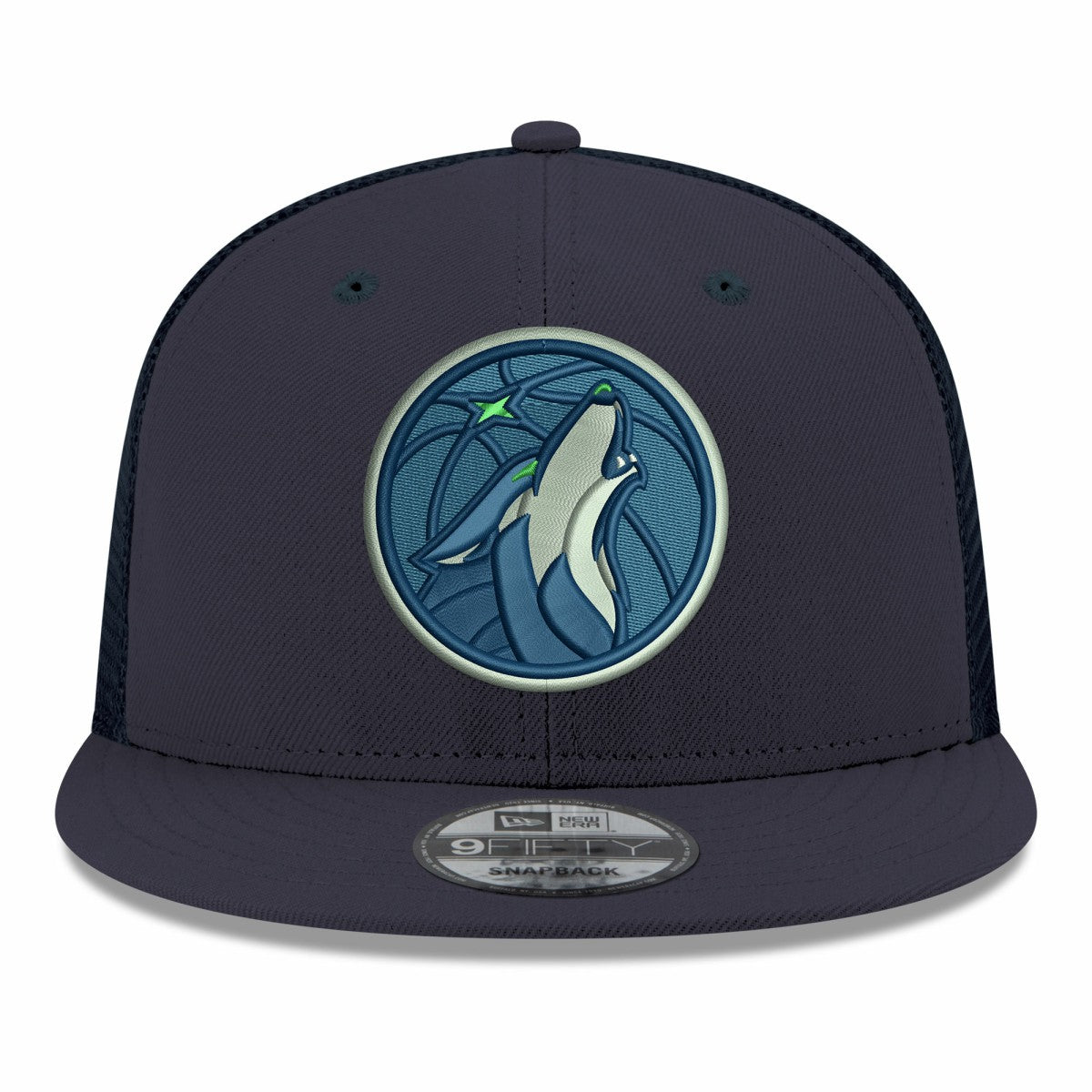 Minnesota Timberwolves Core Logo Meshback 9FIFTY Snapback Hat Navy - NBA