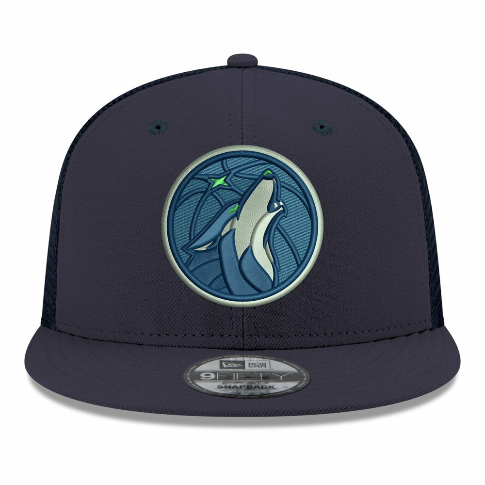 Minnesota Timberwolves Core Logo Meshback 9FIFTY Snapback Hat Navy - NBA