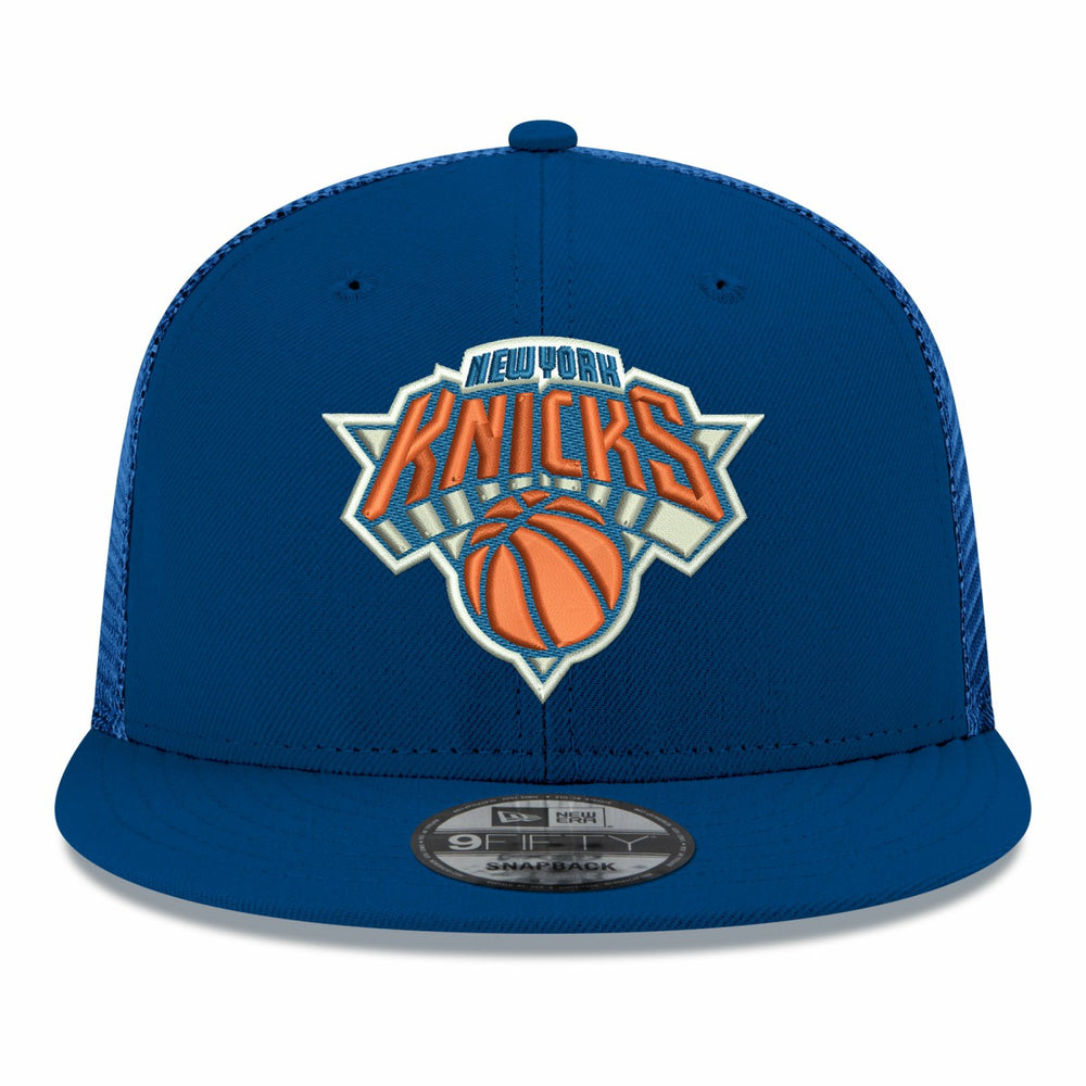New York Knicks Core Logo Meshback 9FIFTY Snapback Hat Blue - NBA