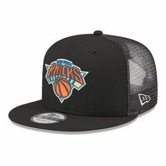 New York Knicks Core Logo Meshback 9FIFTY Snapback Hat Black - NBA