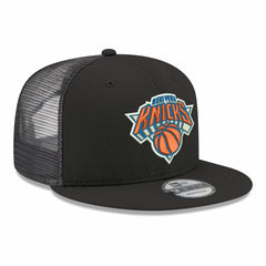 New York Knicks Core Logo Meshback 9FIFTY Snapback Hat Black - NBA