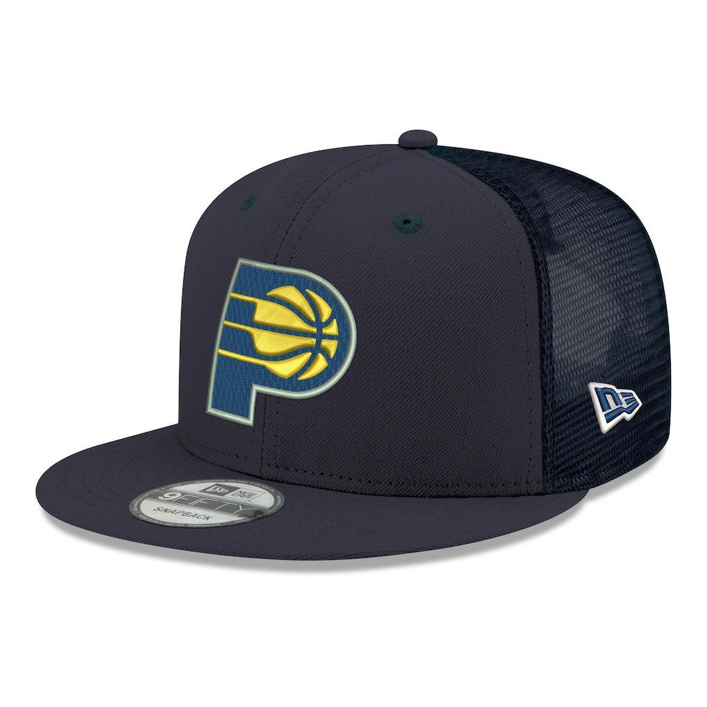 Indiana Pacers Core Logo Meshback 9FIFTY Snapback Hat Navy - NBA