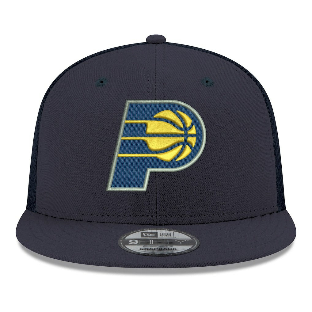 Indiana Pacers Core Logo Meshback 9FIFTY Snapback Hat Navy - NBA