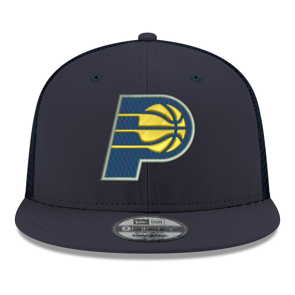 Indiana Pacers Core Logo Meshback 9FIFTY Snapback Hat Navy - NBA