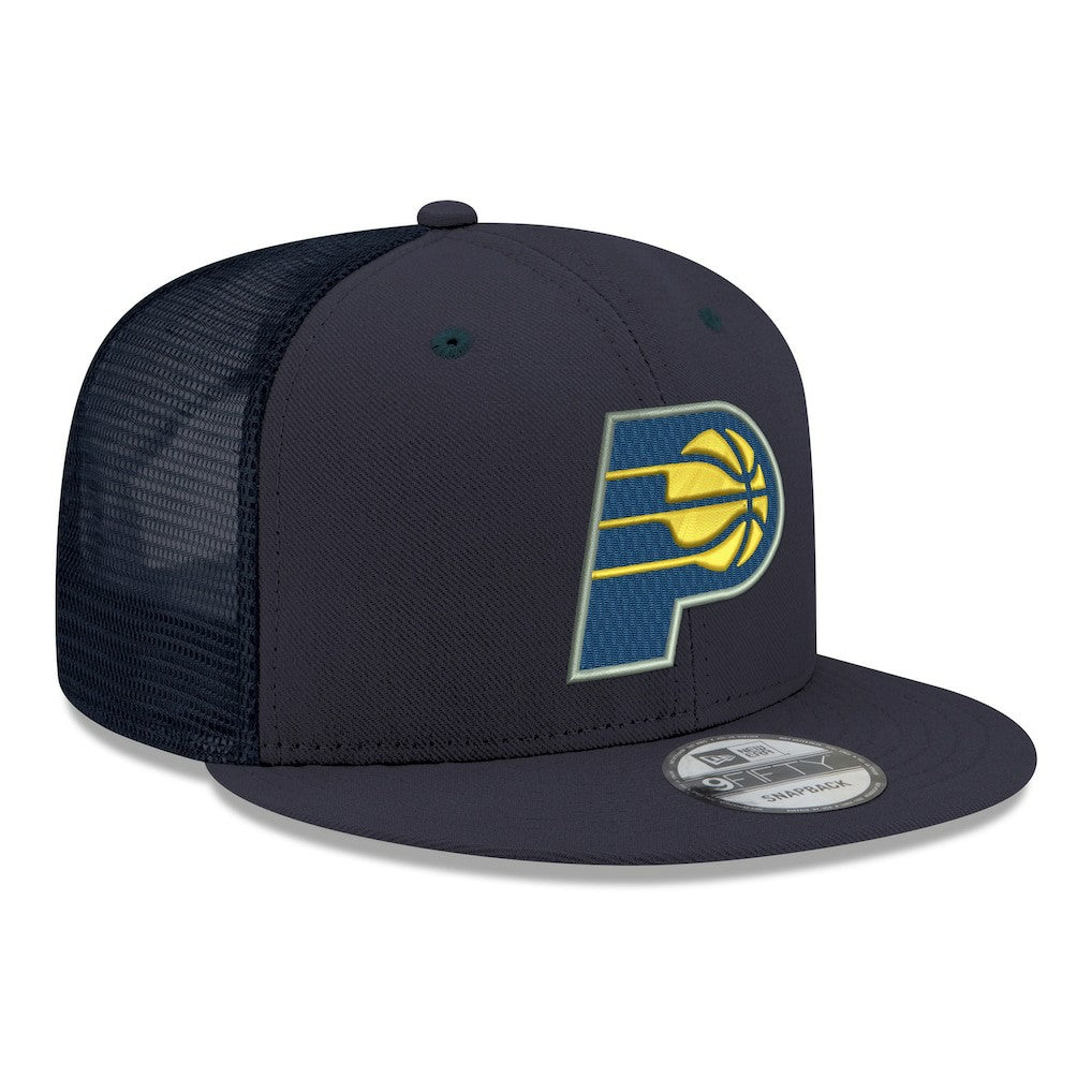 Indiana Pacers Core Logo Meshback 9FIFTY Snapback Hat Navy - NBA