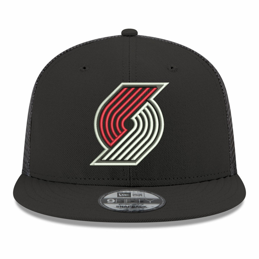 Portland Trail Blazers Core Logo Meshback 9FIFTY Snapback Hat Black - NBA