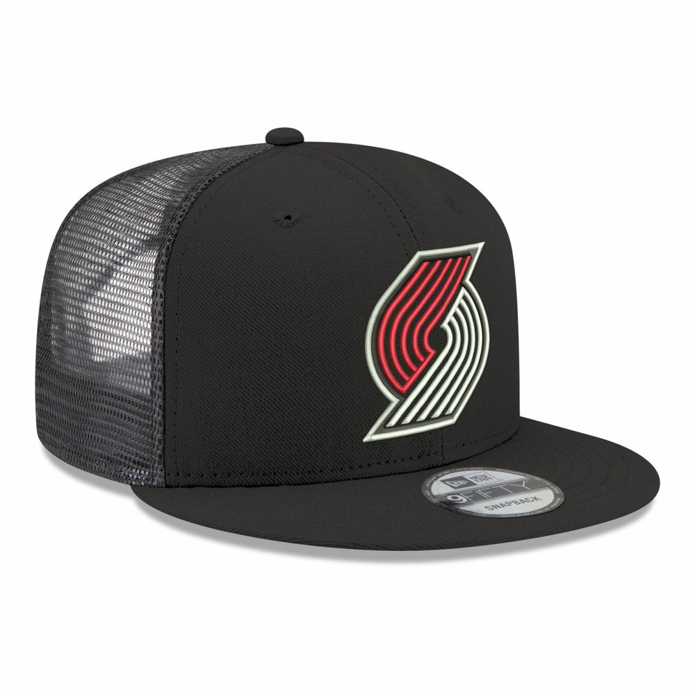 Portland Trail Blazers Core Logo Meshback 9FIFTY Snapback Hat Black - NBA