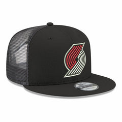 Portland Trail Blazers Core Logo Meshback 9FIFTY Snapback Hat Black - NBA