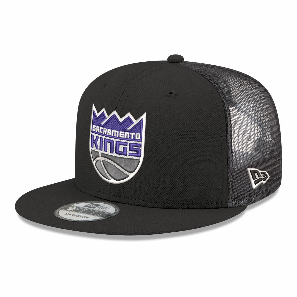 Sacramento Kings Core Logo Meshback 9FIFTY Snapback Hat Black - NBA
