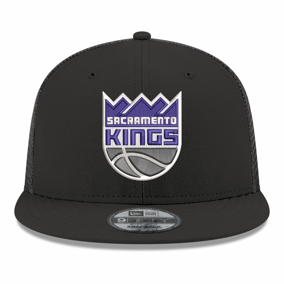 Sacramento Kings Core Logo Meshback 9FIFTY Snapback Hat Black - NBA