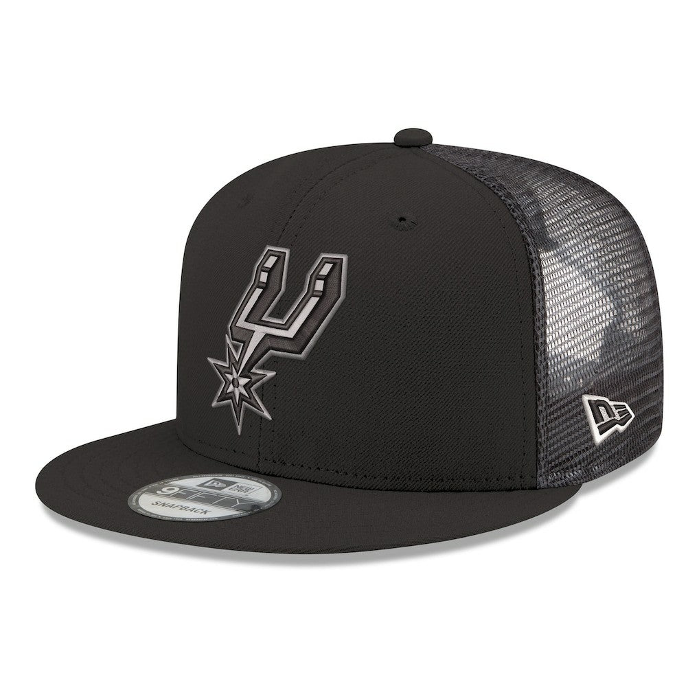San Antonio Spurs Core Logo Meshback 9FIFTY Snapback Hat Black - NBA
