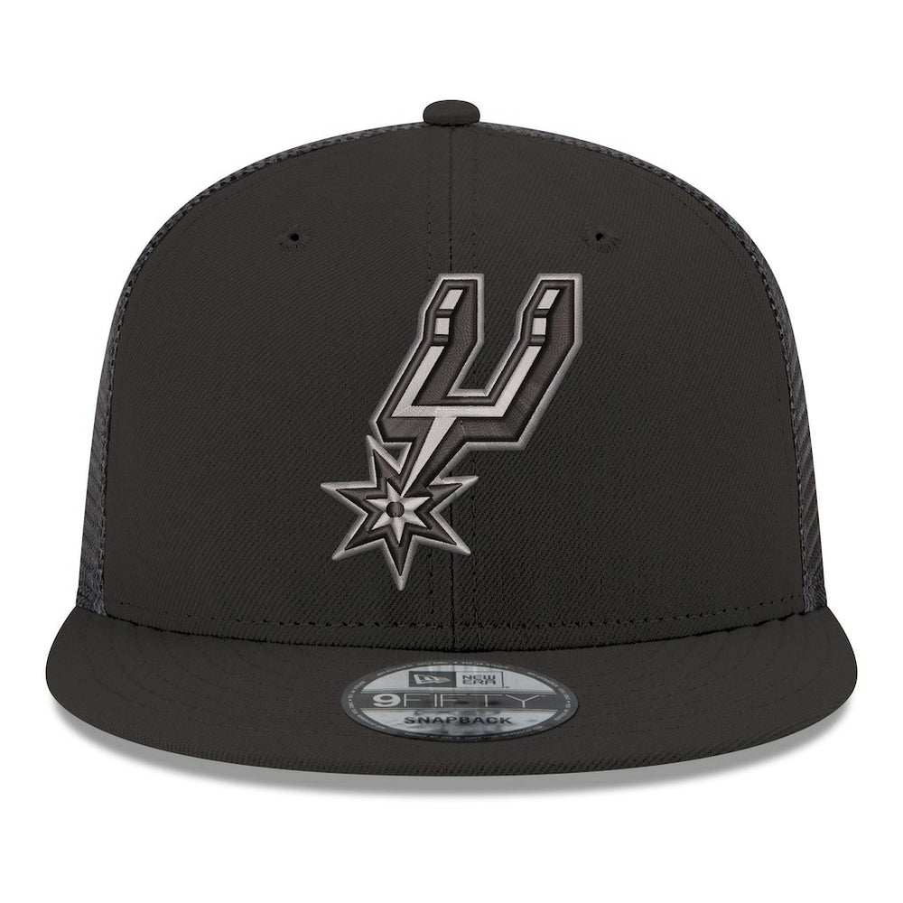 San Antonio Spurs Core Logo Meshback 9FIFTY Snapback Hat Black - NBA