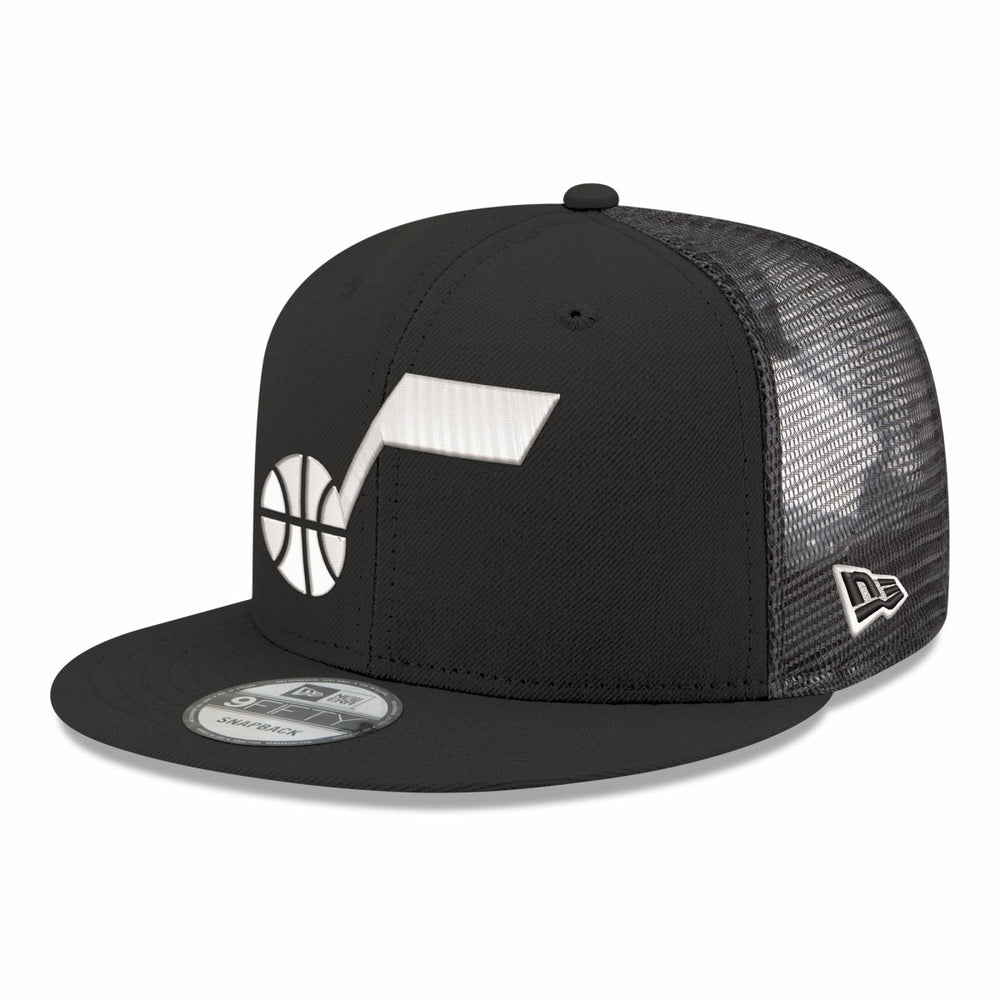Utah Jazz Core Logo Meshback 9FIFTY Snapback Hat Black - NBA