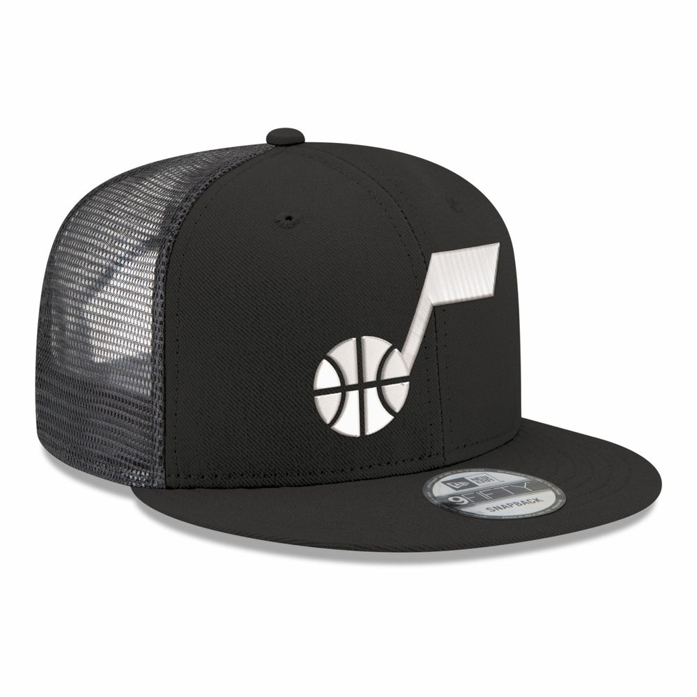 Utah Jazz Core Logo Meshback 9FIFTY Snapback Hat Black - NBA