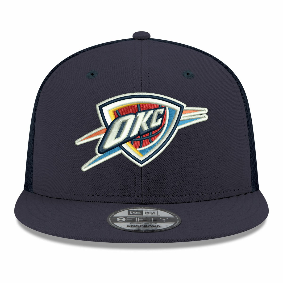 Oklahoma City Thunder Core Logo Meshback 9FIFTY Snapback Hat Navy - NBA