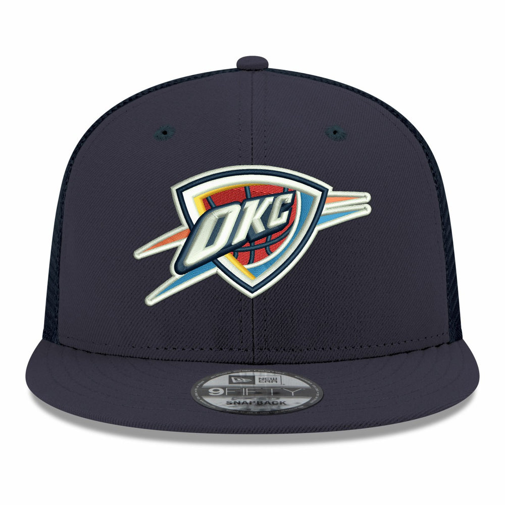 Oklahoma City Thunder Core Logo Meshback 9FIFTY Snapback Hat Navy - NBA