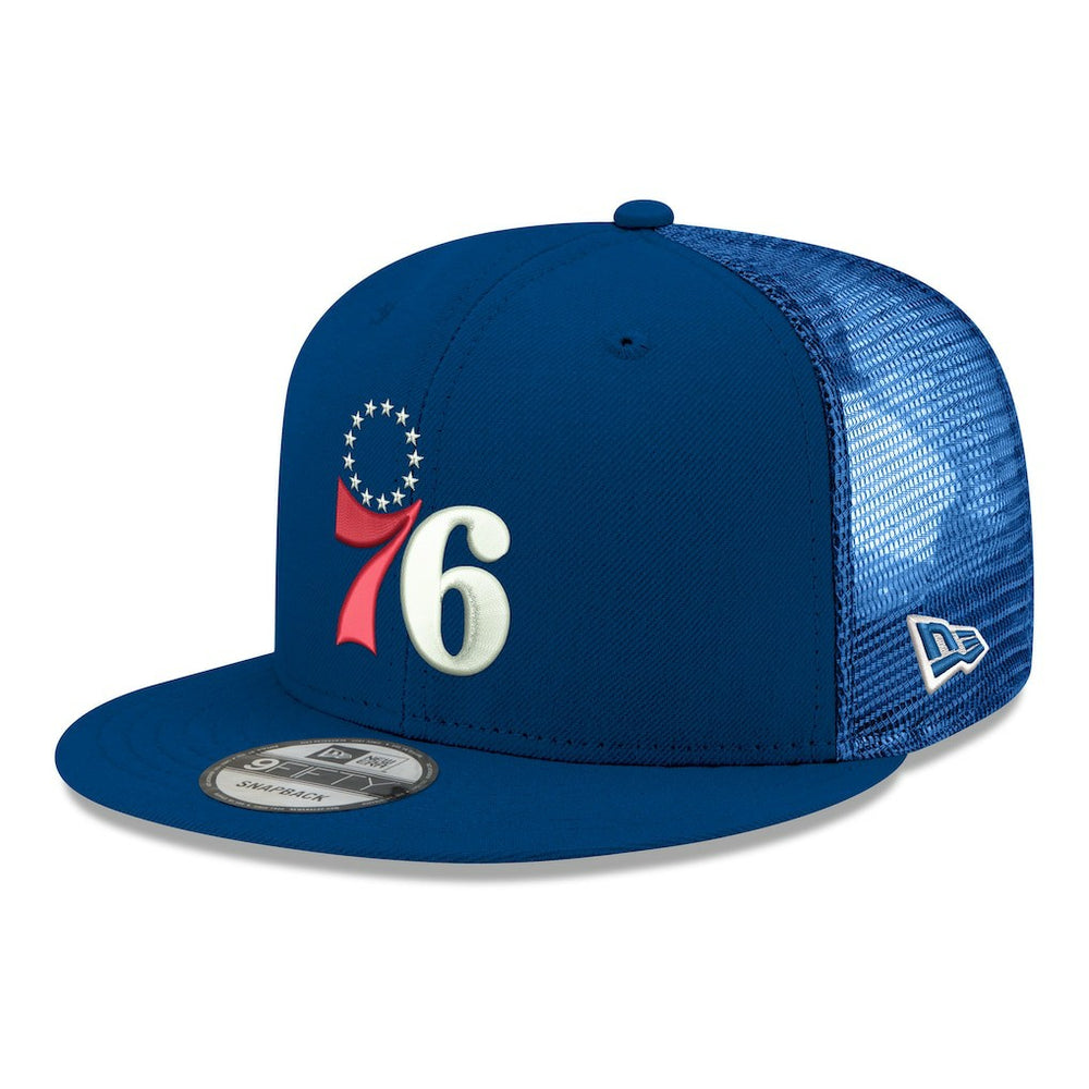 Philadelphia 76ers Core Logo Meshback 9FIFTY Snapback Hat Royal - NBA