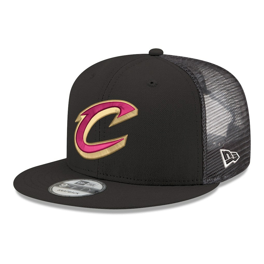 Cleveland Cavaliers Core Logo Meshback 9FIFTY Snapback Hat Black - NBA