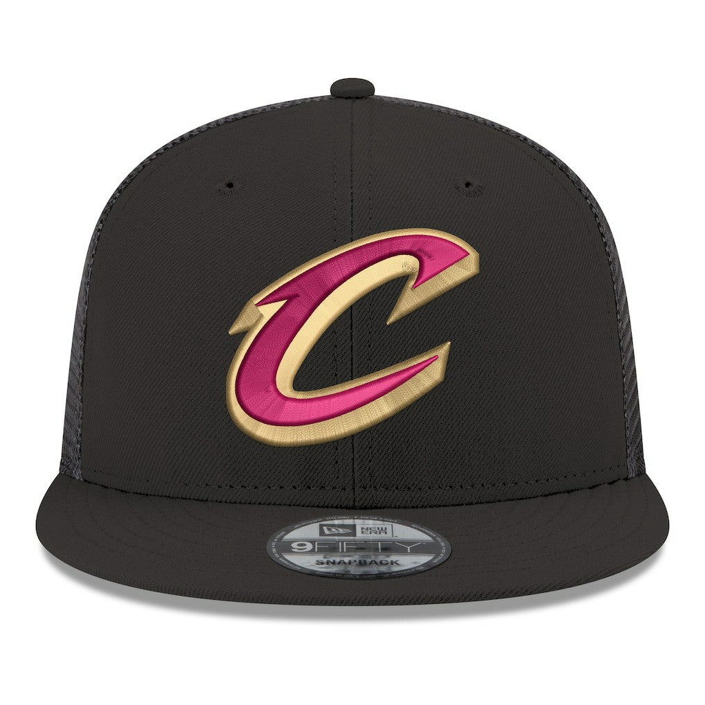 Cleveland Cavaliers Core Logo Meshback 9FIFTY Snapback Hat Black - NBA