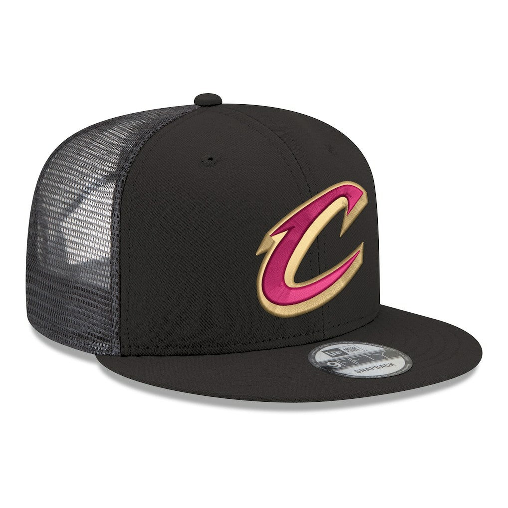 Cleveland Cavaliers Core Logo Meshback 9FIFTY Snapback Hat Black - NBA