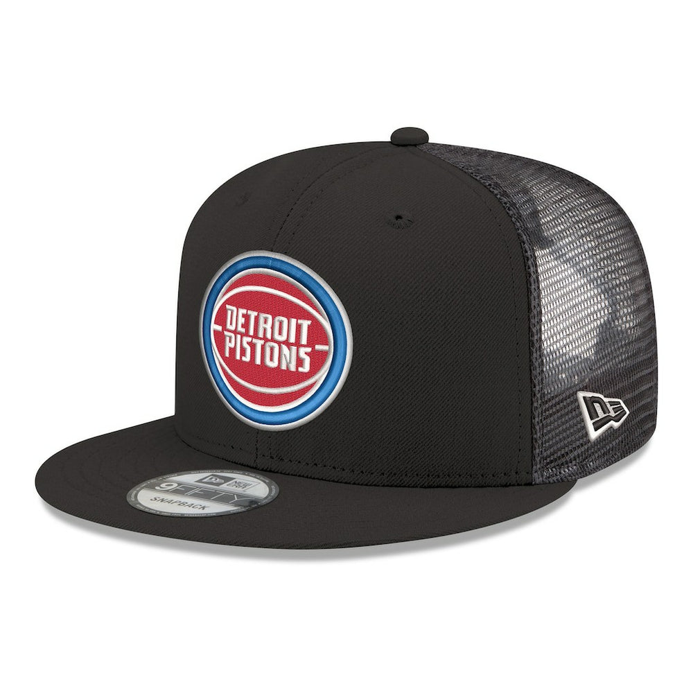 Detroit Pistons Core Logo Meshback 9FIFTY Snapback Hat Black - NBA