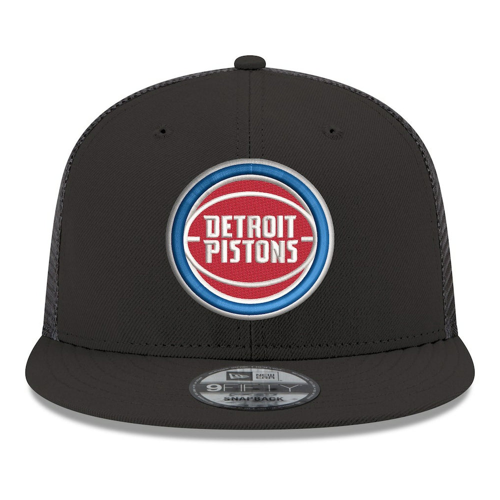 Detroit Pistons Core Logo Meshback 9FIFTY Snapback Hat Black - NBA