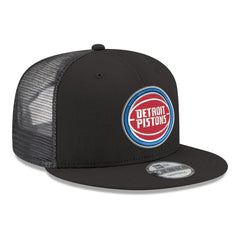 Detroit Pistons Core Logo Meshback 9FIFTY Snapback Hat Black - NBA