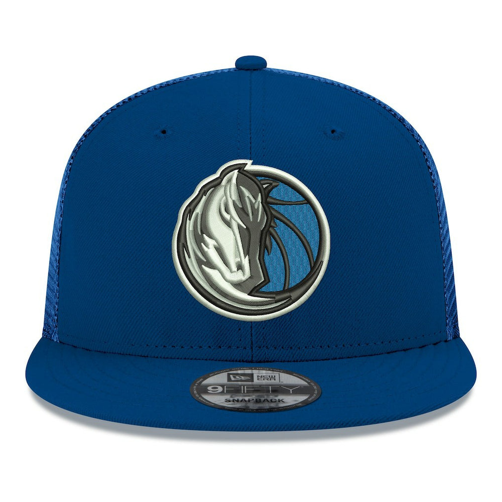 Dallas Mavericks Core Logo Meshback 9FIFTY Snapback Hat Navy - NBA