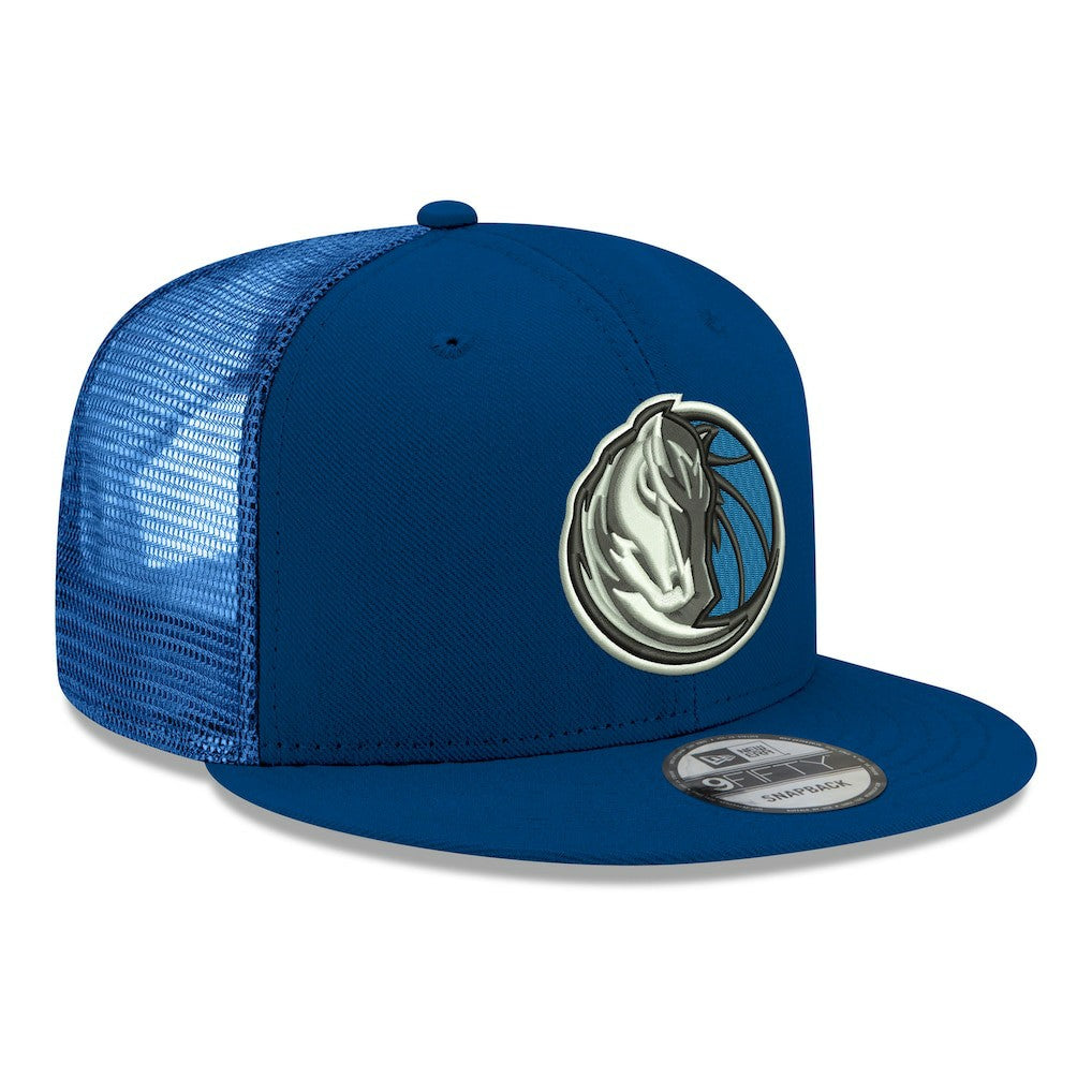 Dallas Mavericks Core Logo Meshback 9FIFTY Snapback Hat Navy - NBA