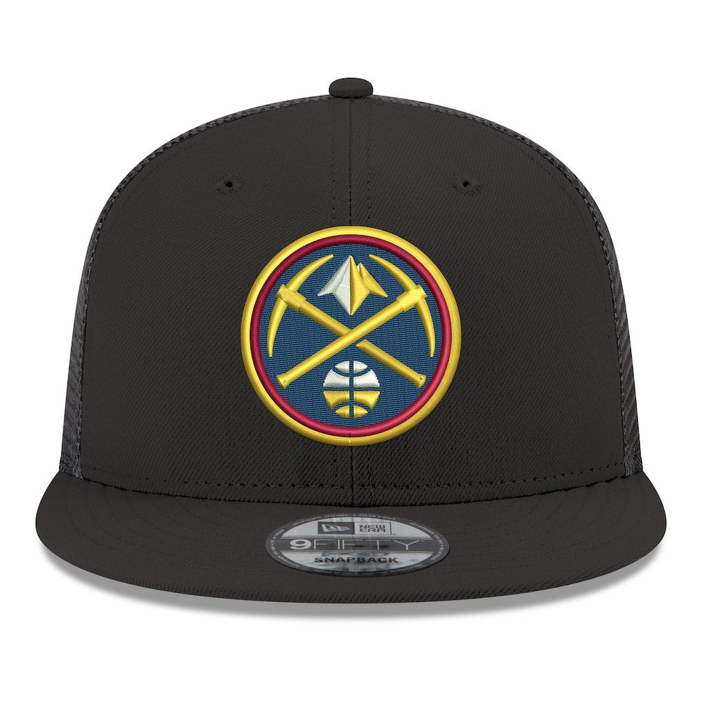 Denver Nuggets Core Logo Meshback 9FIFTY Snapback Hat Black - NBA