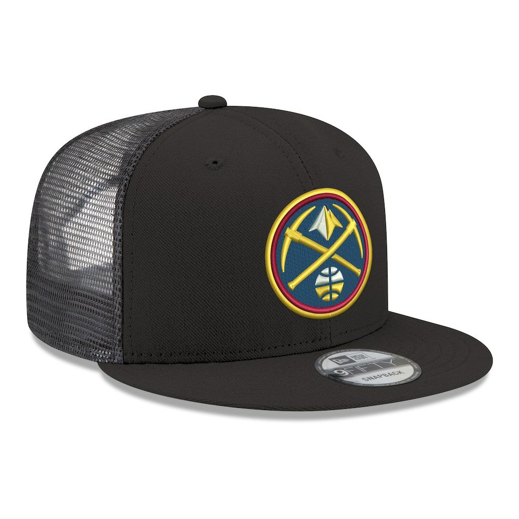 Denver Nuggets Core Logo Meshback 9FIFTY Snapback Hat Black - NBA