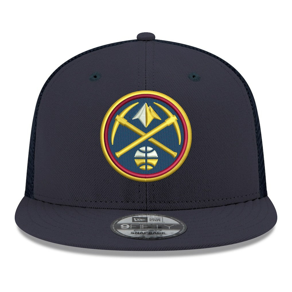 Denver Nuggets Core Logo Meshback 9FIFTY Snapback Hat Navy - NBA
