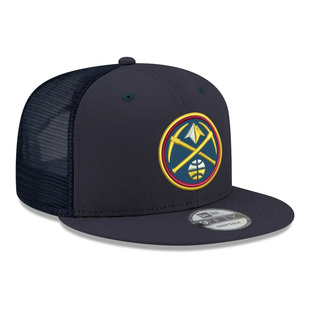 Denver Nuggets Core Logo Meshback 9FIFTY Snapback Hat Navy - NBA