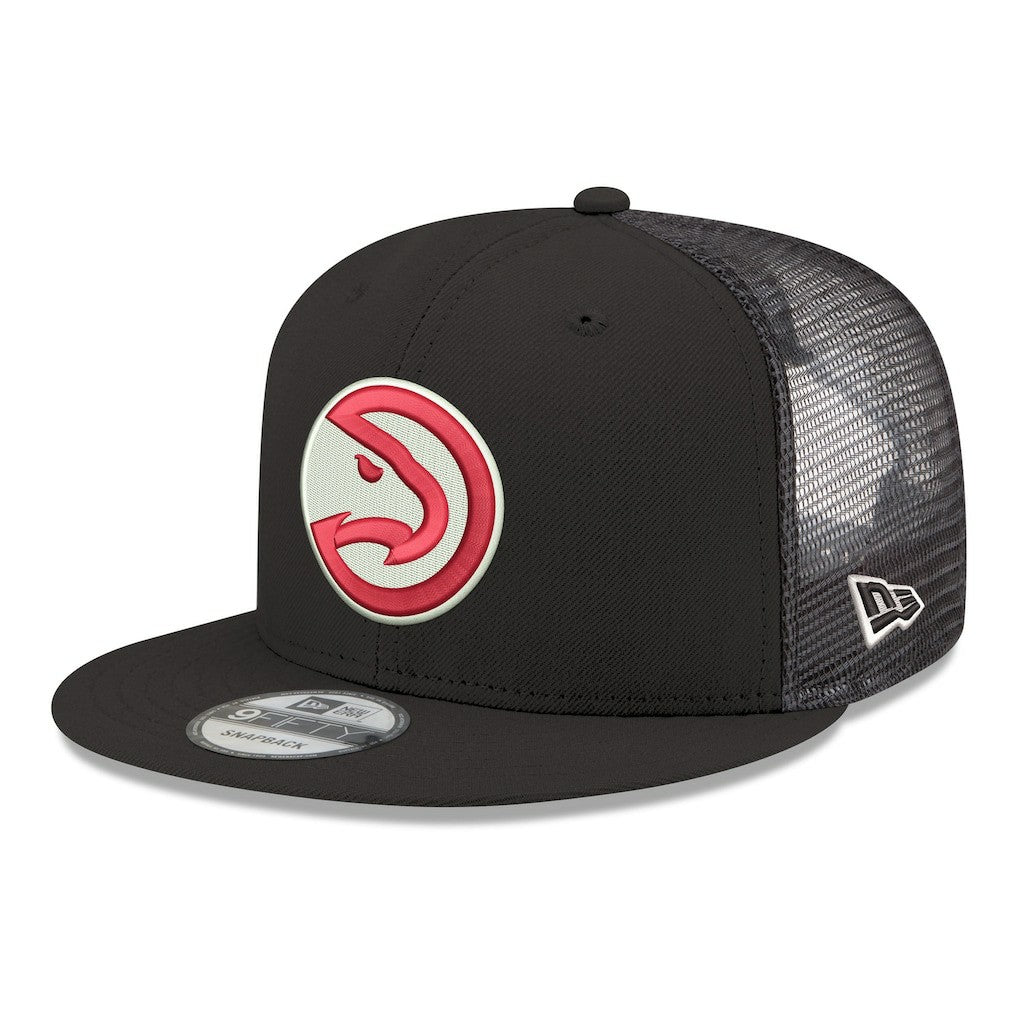 Atlanta Hawks Core Logo Meshback 9FIFTY Snapback Hat Black - NBA