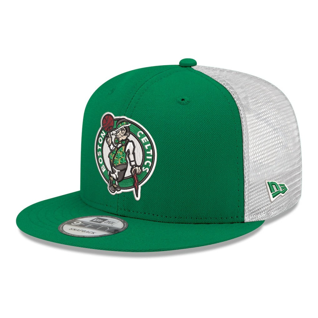 Boston Celtics Core Logo Meshback 9FIFTY Snapback Hat Kelly Green - NBA