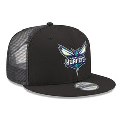Charlotte Hornets Core Logo Meshback 9FIFTY Snapback Hat Black - NBA
