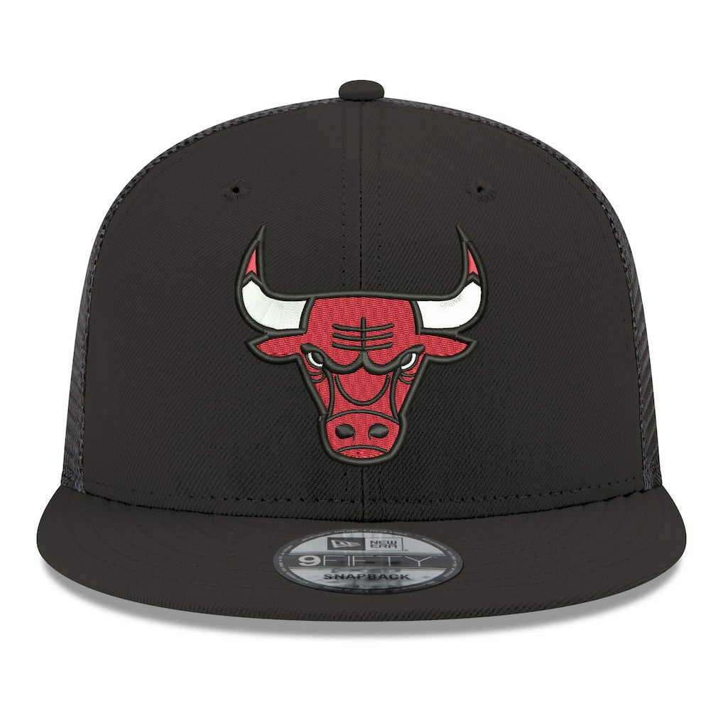 Chicago Bulls Core Logo Meshback 9FIFTY Snapback Hat Black - NBA