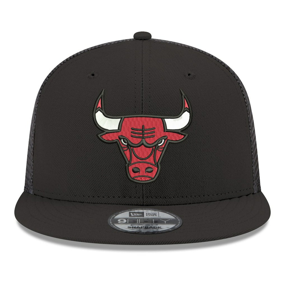 Chicago Bulls Core Logo Meshback 9FIFTY Snapback Hat Black - NBA