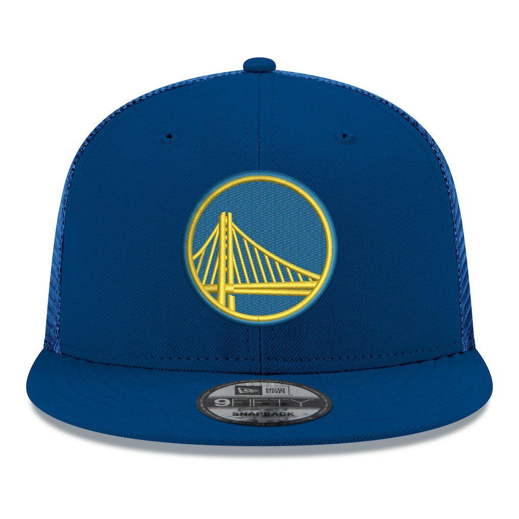 Golden State Warriors Core Logo Meshback 9FIFTY Snapback Hat Royal - NBA