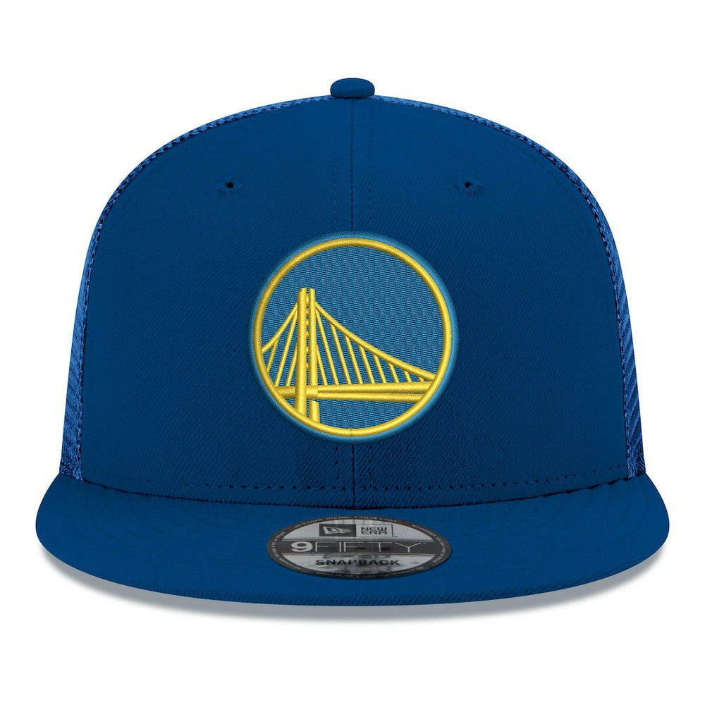 Golden State Warriors Core Logo Meshback 9FIFTY Snapback Hat Royal - NBA