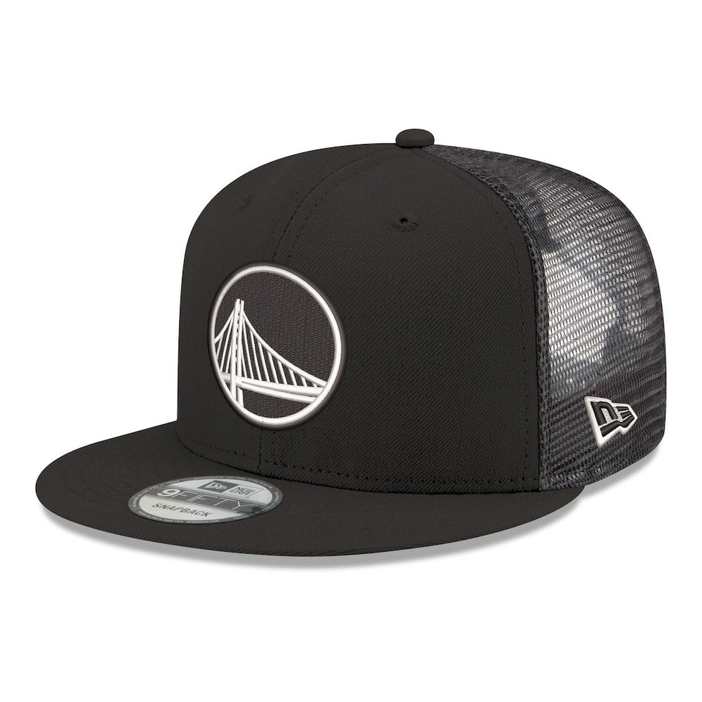 Golden State Warriors Core Logo Meshback 9FIFTY Snapback Hat Black - NBA