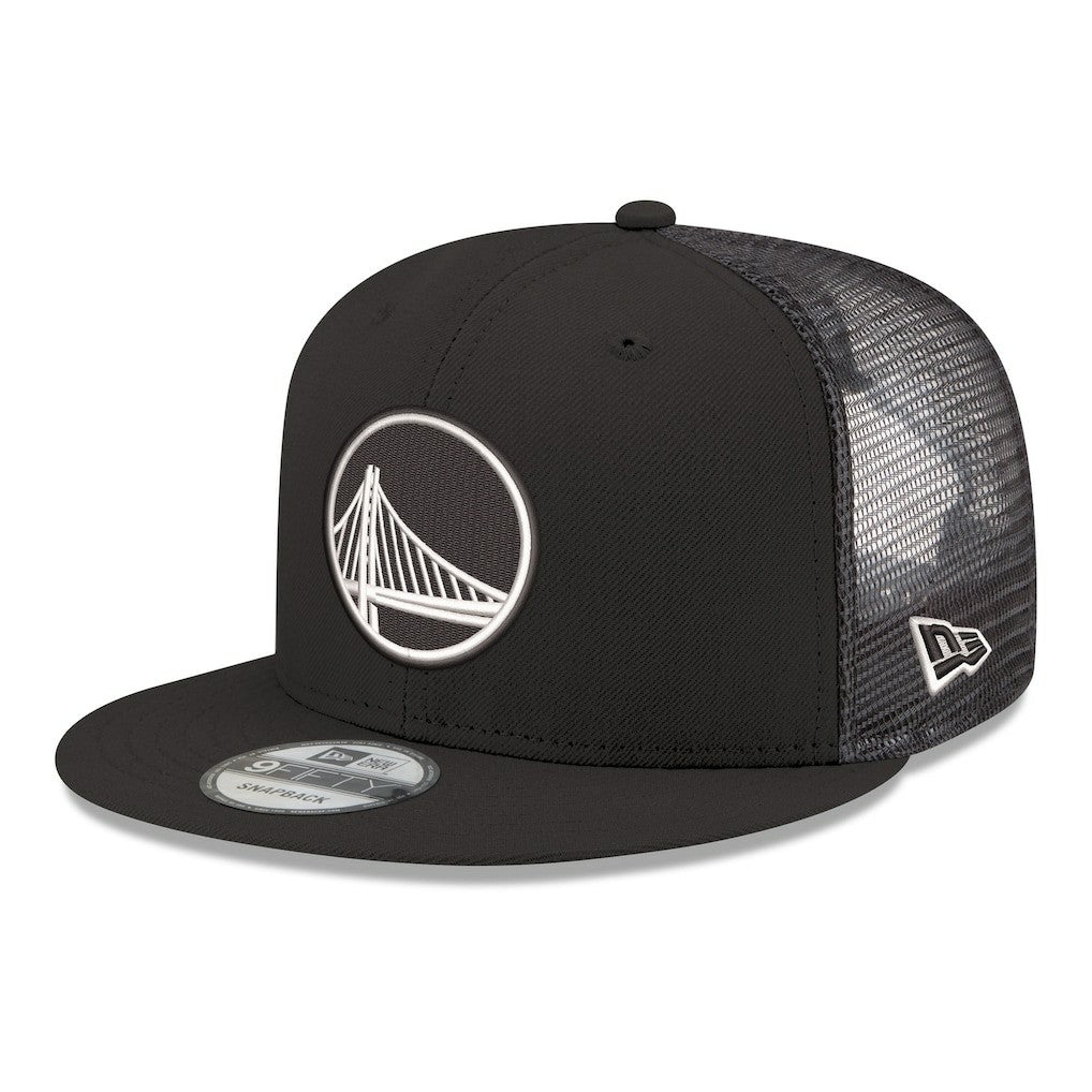 Golden State Warriors Core Logo Meshback 9FIFTY Snapback Hat Black - NBA