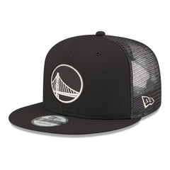Golden State Warriors Core Logo Meshback 9FIFTY Snapback Hat Black - NBA