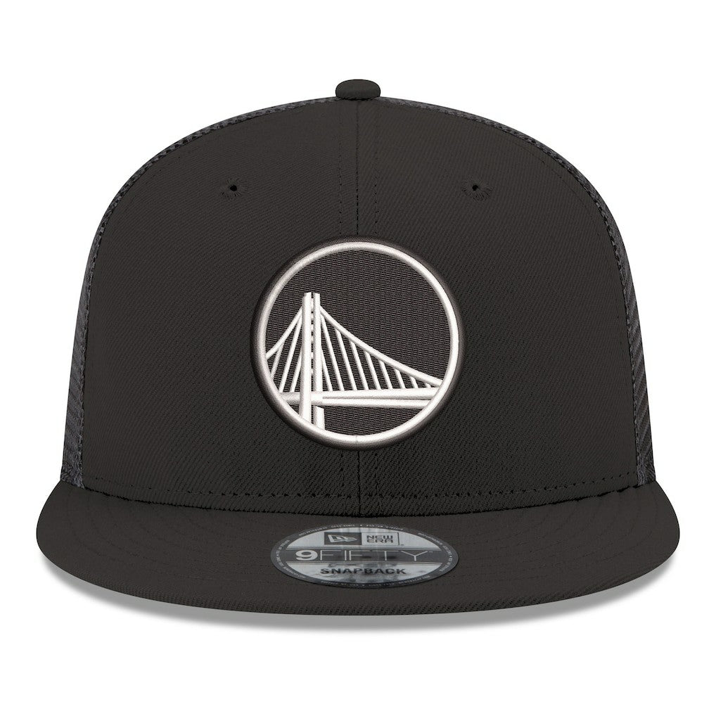 Golden State Warriors Core Logo Meshback 9FIFTY Snapback Hat Black - NBA