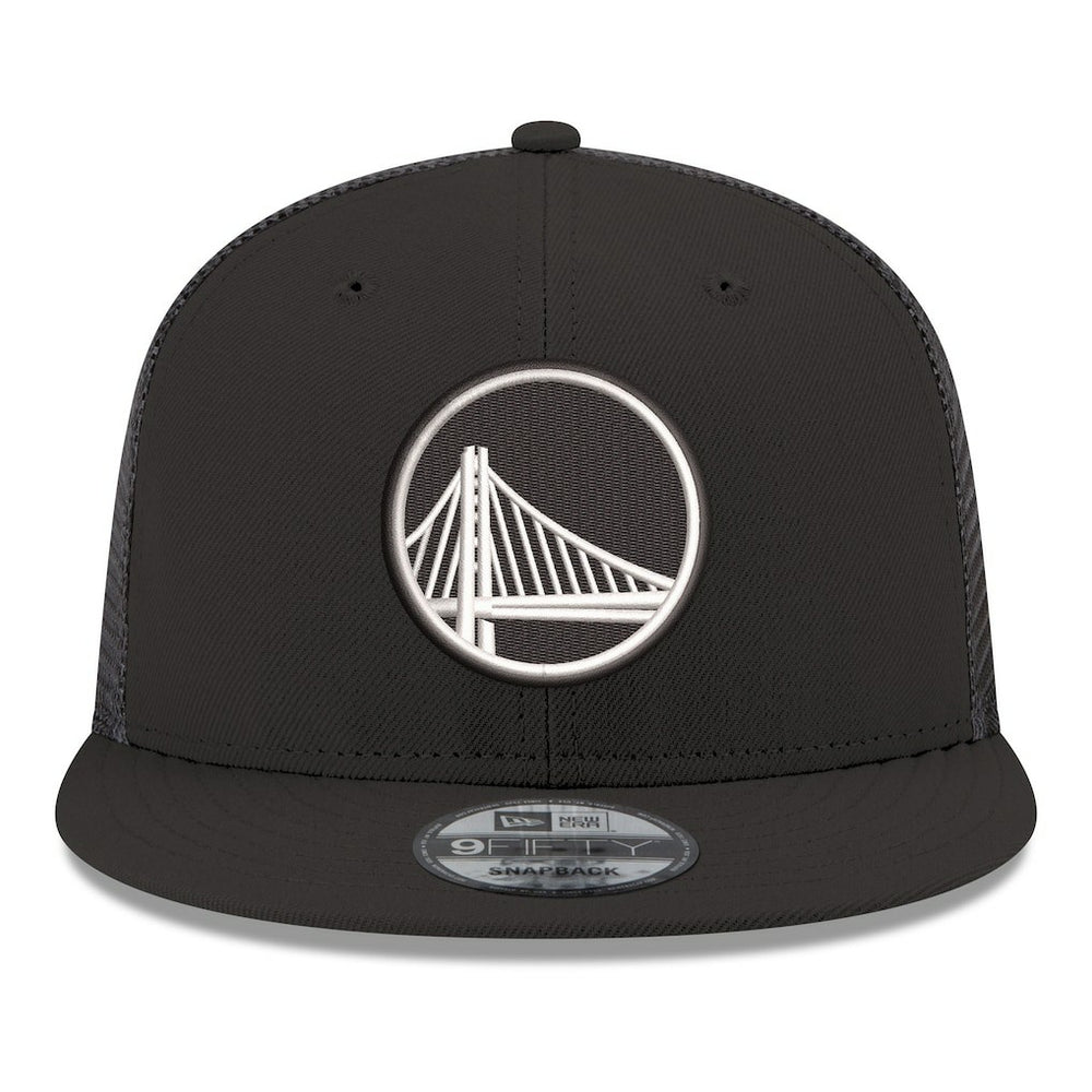 Golden State Warriors Core Logo Meshback 9FIFTY Snapback Hat Black - NBA