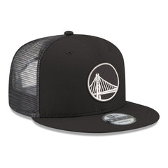 Golden State Warriors Core Logo Meshback 9FIFTY Snapback Hat Black - NBA